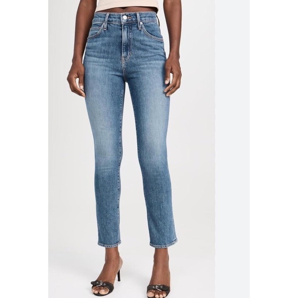 VERONICA BEARD RYLEIGH SLIM STRAIGHT HIGH RISE JEANS Size 26/2‎ Blue Button Fly